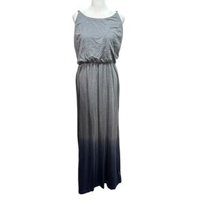 Gap Designed & Crafted Womens Large Grey Ombre Dip Dye Maxi Dress #86